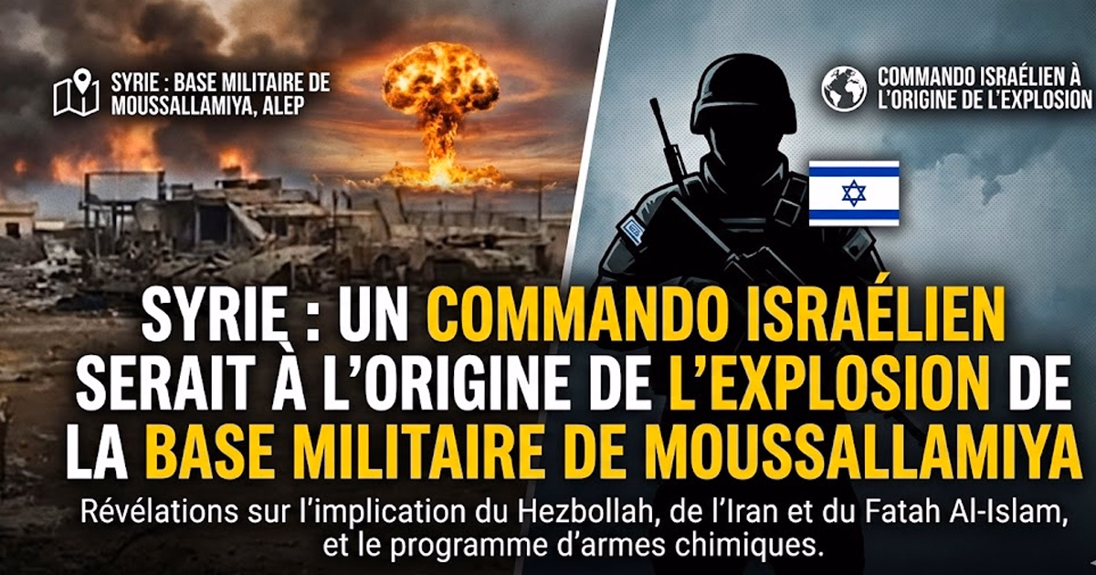 Syrie : un commando israélien serait à l'origine de l'explosion de la base militaire de Moussallamiya (Alep)  - Mediarabe.info