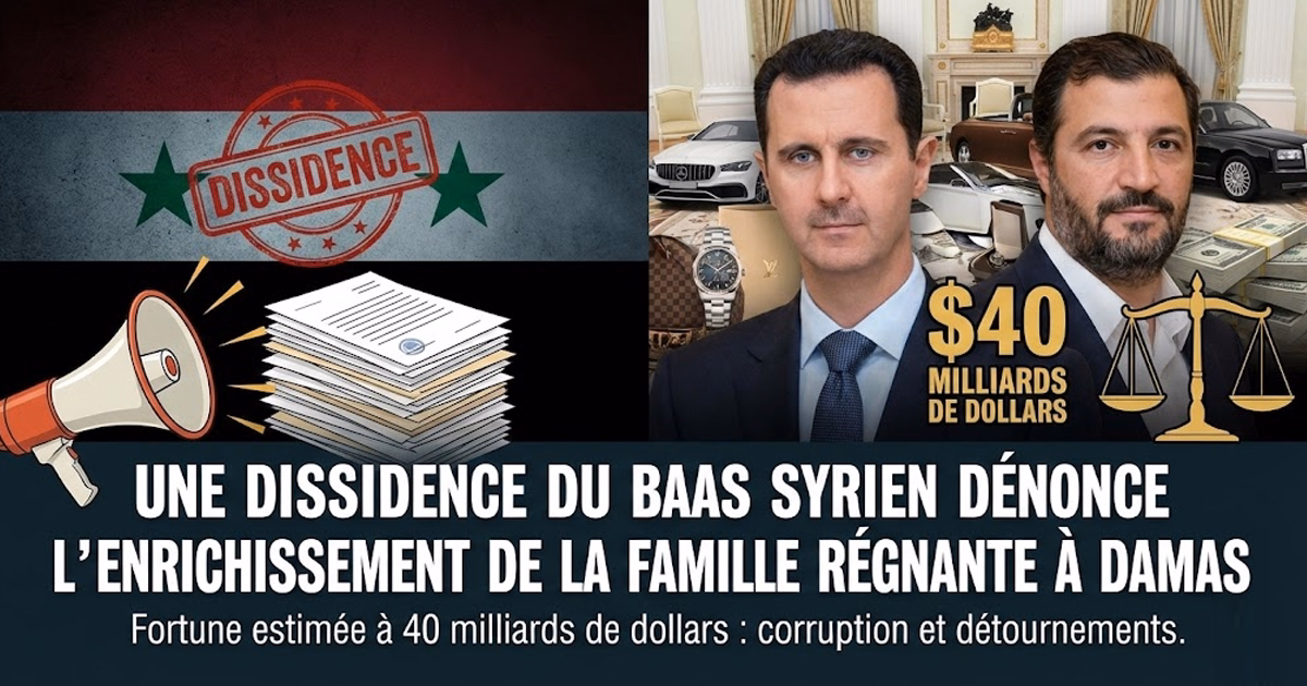 Une dissidence du Baas syrien dénonce l'enrichissement de la famille régnante à Damas - Mediarabe.info